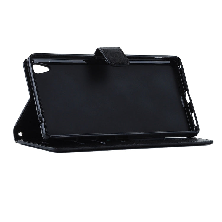 For Sony Xperia C6 Ultra Crazy Horse Texture Horizontal Flip PU Leather Case with Holder & Card Slots & Wallet & Lanyard