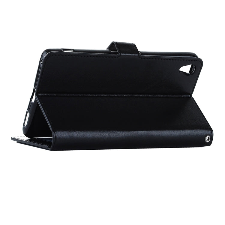 For Sony Xperia C6 Ultra Crazy Horse Texture Horizontal Flip PU Leather Case with Holder & Card Slots & Wallet & Lanyard