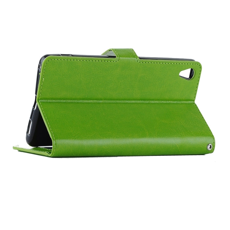 For Sony Xperia C6 Ultra Crazy Horse Texture Horizontal Flip PU Leather Case with Holder & Card Slots & Wallet & Lanyard