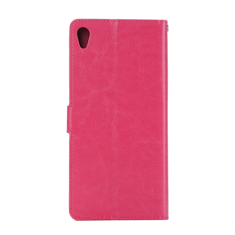 For Sony Xperia C6 Ultra Crazy Horse Texture Horizontal Flip PU Leather Case with Holder & Card Slots & Wallet & Lanyard