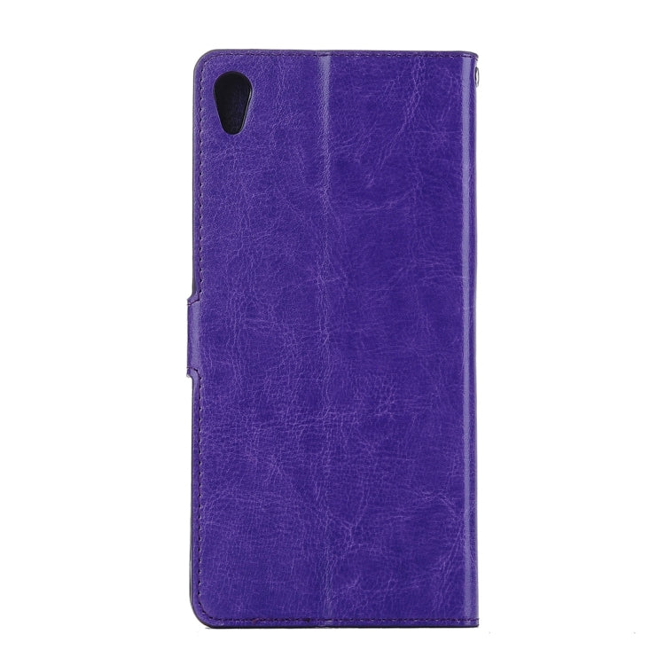 For Sony Xperia C6 Ultra Crazy Horse Texture Horizontal Flip PU Leather Case with Holder & Card Slots & Wallet & Lanyard