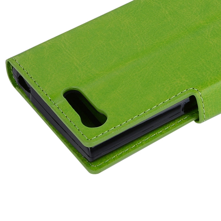 For Sony Xperia X Compact Crazy Horse Texture Horizontal Flip PU Leather Case with Holder & Card Slots & Wallet & Lanyard