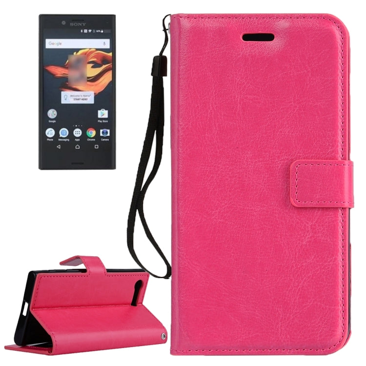 For Sony Xperia X Compact Crazy Horse Texture Horizontal Flip PU Leather Case with Holder & Card Slots & Wallet & Lanyard