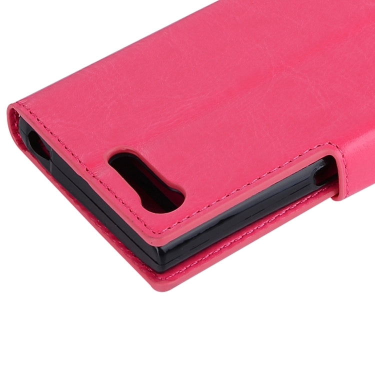 For Sony Xperia X Compact Crazy Horse Texture Horizontal Flip PU Leather Case with Holder & Card Slots & Wallet & Lanyard