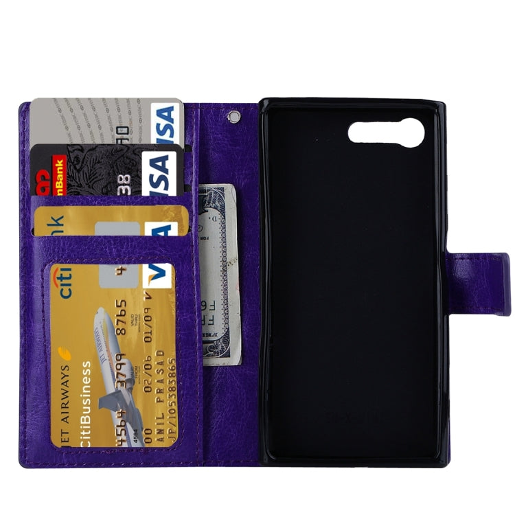 For Sony Xperia X Compact Crazy Horse Texture Horizontal Flip PU Leather Case with Holder & Card Slots & Wallet & Lanyard