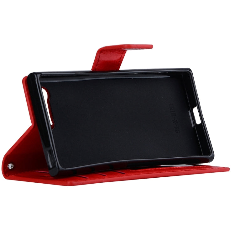 For Sony Xperia X Compact Crazy Horse Texture Horizontal Flip PU Leather Case with Holder & Card Slots & Wallet & Lanyard