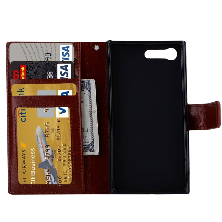 For Sony Xperia X Compact Crazy Horse Texture Horizontal Flip PU Leather Case with Holder & Card Slots & Wallet & Lanyard