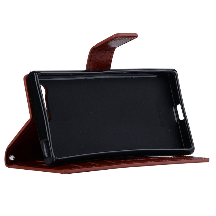 For Sony Xperia X Compact Crazy Horse Texture Horizontal Flip PU Leather Case with Holder & Card Slots & Wallet & Lanyard