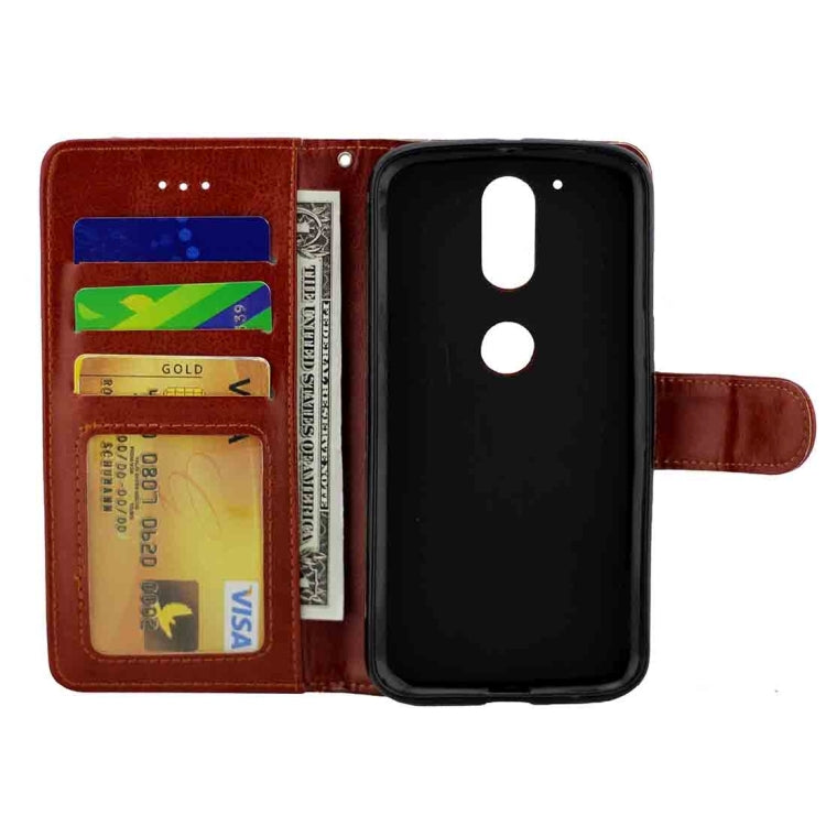 For Motorola Moto G (4rd gen) Crazy Horse Texture Horizontal Flip Magnetic Snap Leather Case with Adjustable Holder & Card Slots & Photo Frame & Wallet