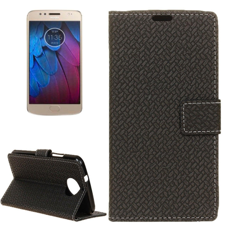 For Motorola Moto G5s Knit Texture Horizontal Flip Leather Case with Holder & Card Slots & Wallet