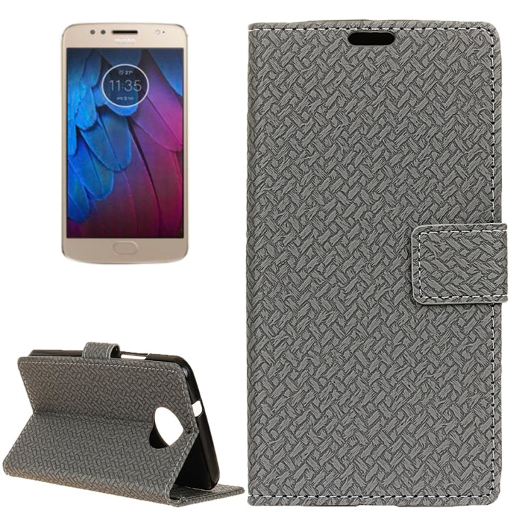 For Motorola Moto G5s Knit Texture Horizontal Flip Leather Case with Holder & Card Slots & Wallet