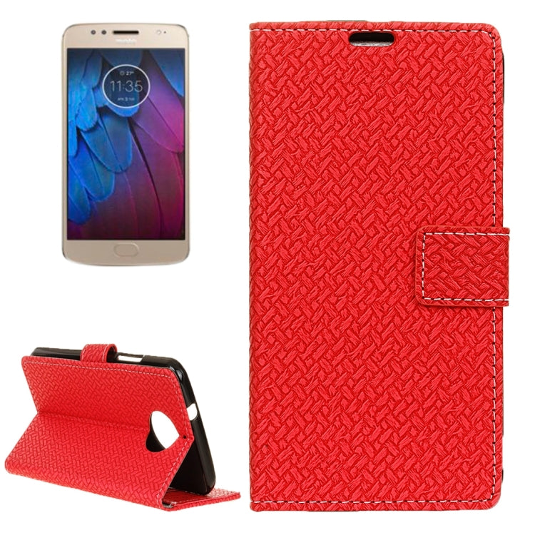 For Motorola Moto G5s Knit Texture Horizontal Flip Leather Case with Holder & Card Slots & Wallet