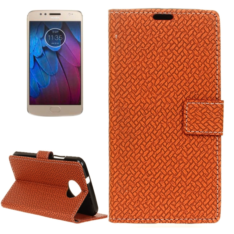 For Motorola Moto G5s Knit Texture Horizontal Flip Leather Case with Holder & Card Slots & Wallet