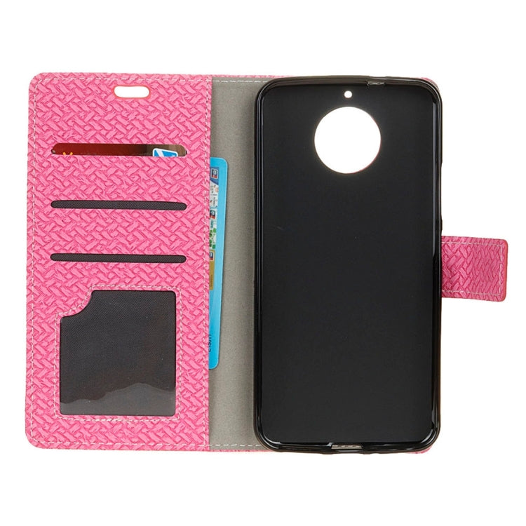 For Motorola Moto G5s Plus Knit Texture Horizontal Flip Leather Case with Holder & Card Slots & Wallet