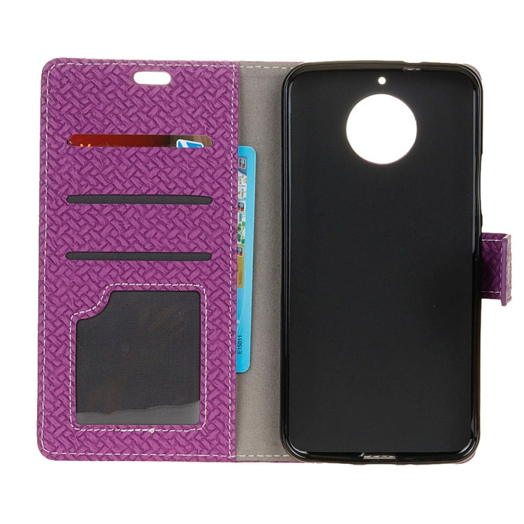 For Motorola Moto G5s Plus Knit Texture Horizontal Flip Leather Case with Holder & Card Slots & Wallet