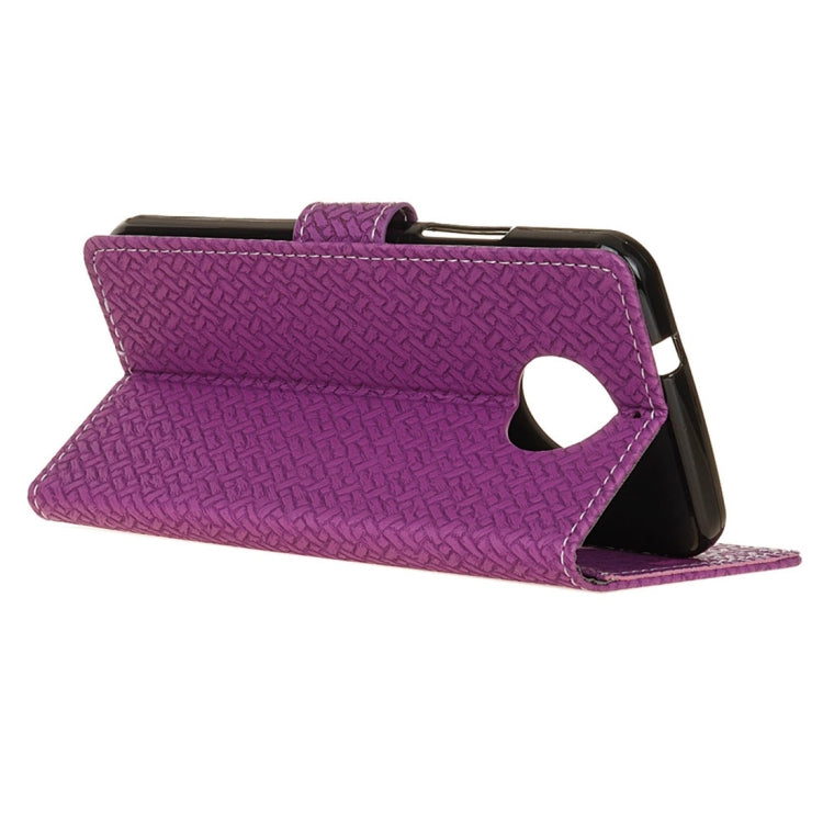 For Motorola Moto G5s Plus Knit Texture Horizontal Flip Leather Case with Holder & Card Slots & Wallet