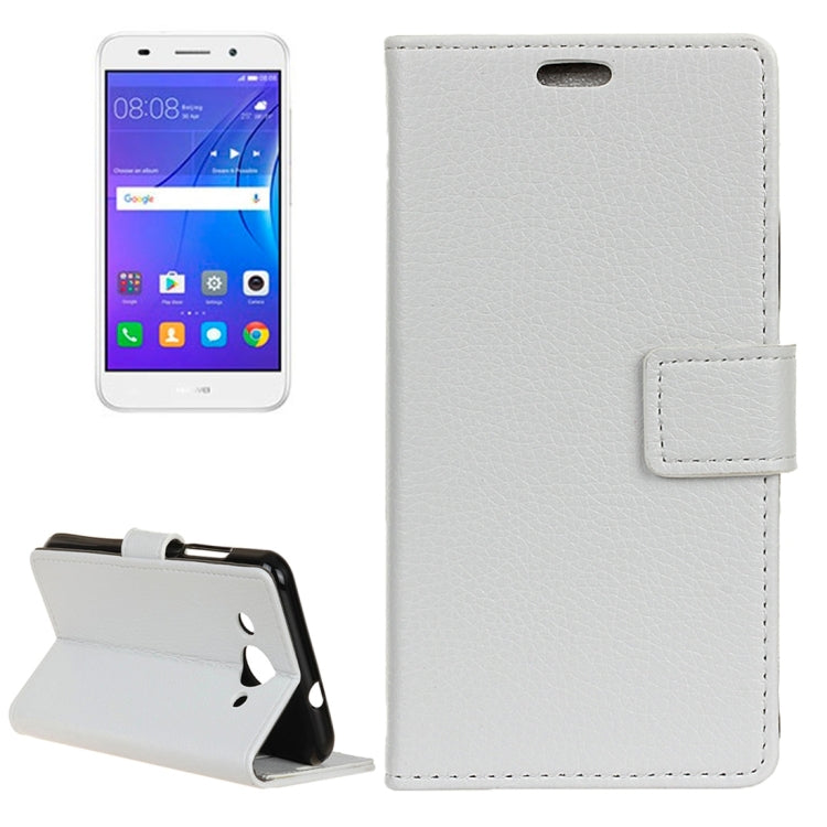 For Huawei Y3 (2017) / Y3 (2018) Litchi Texture Horizontal Flip Leather Case with Holder & Card Slots & Wallet