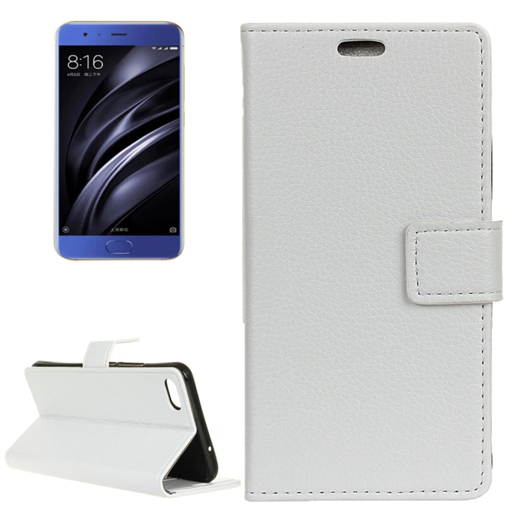 For Xiaomi  Mi 6 Litchi Texture Horizontal Flip Leather Case with Holder & Card Slots & Wallet