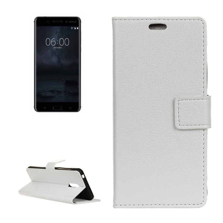 For Nokia 6 Litchi Texture Horizontal Flip Leather Case with Holder & Card Slots & Wallet & Photo Frame