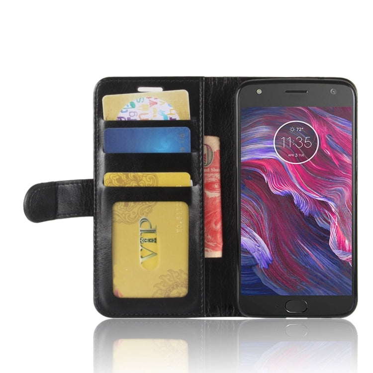 For Motorola Moto X4 Crazy Horse Texture Horizontal Flip Leather Case with Holder & Card Slots & Wallet & Photo Frame