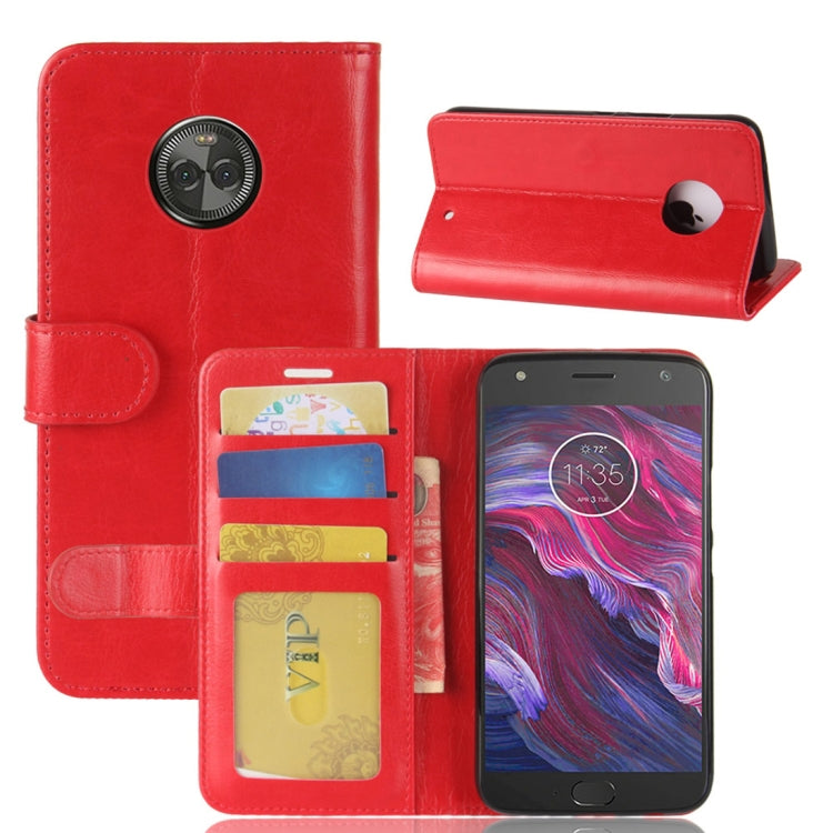 For Motorola Moto X4 Crazy Horse Texture Horizontal Flip Leather Case with Holder & Card Slots & Wallet & Photo Frame