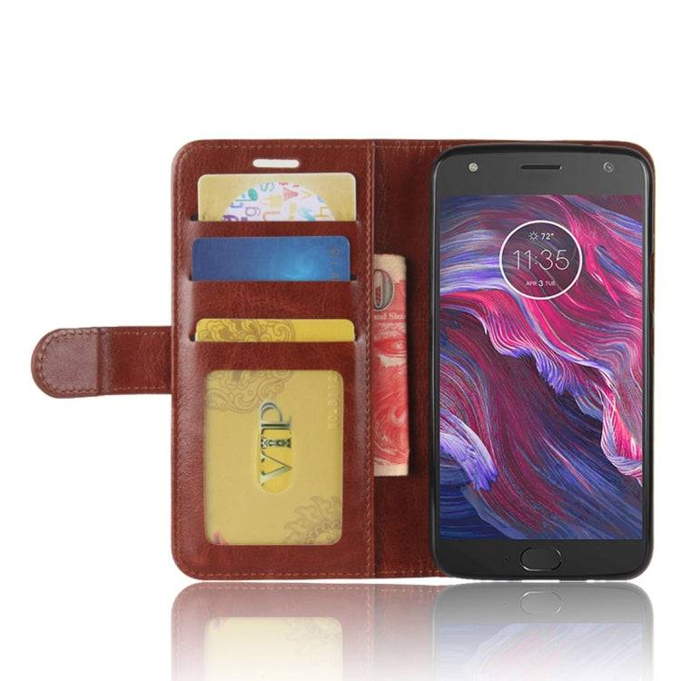 For Motorola Moto X4 Crazy Horse Texture Horizontal Flip Leather Case with Holder & Card Slots & Wallet & Photo Frame
