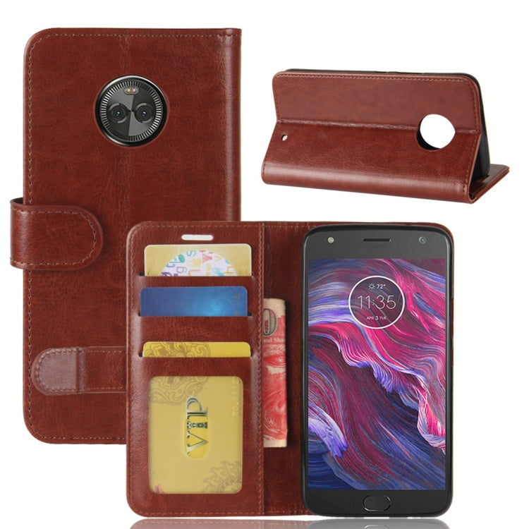 For Motorola Moto X4 Crazy Horse Texture Horizontal Flip Leather Case with Holder & Card Slots & Wallet & Photo Frame