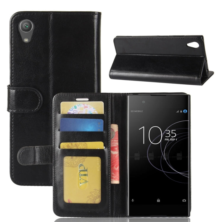 For Sony Xperia XA1 Plus Crazy Horse Texture Horizontal Flip Leather Case with Holder & Card Slots & Wallet & Photo Frame