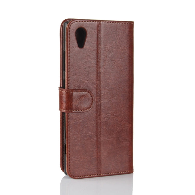 For Sony Xperia XA1 Plus Crazy Horse Texture Horizontal Flip Leather Case with Holder & Card Slots & Wallet & Photo Frame