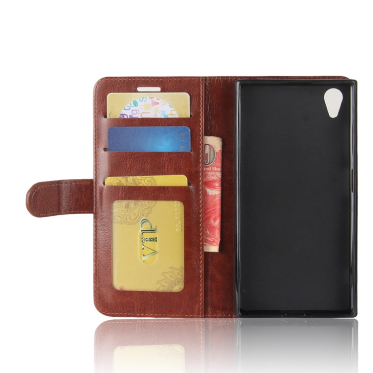 For Sony Xperia XA1 Plus Crazy Horse Texture Horizontal Flip Leather Case with Holder & Card Slots & Wallet & Photo Frame
