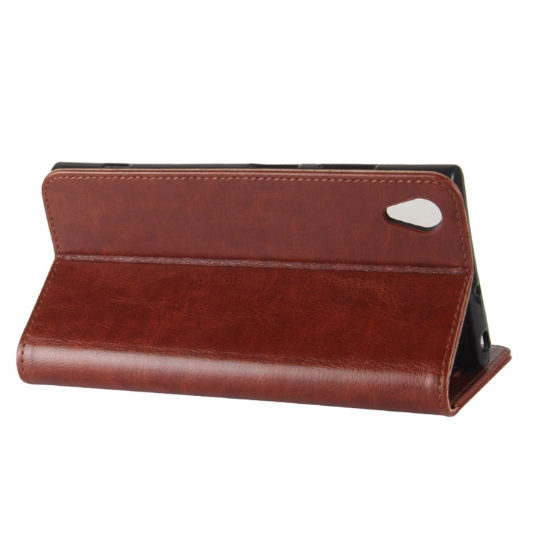 For Sony Xperia XA1 Plus Crazy Horse Texture Horizontal Flip Leather Case with Holder & Card Slots & Wallet & Photo Frame