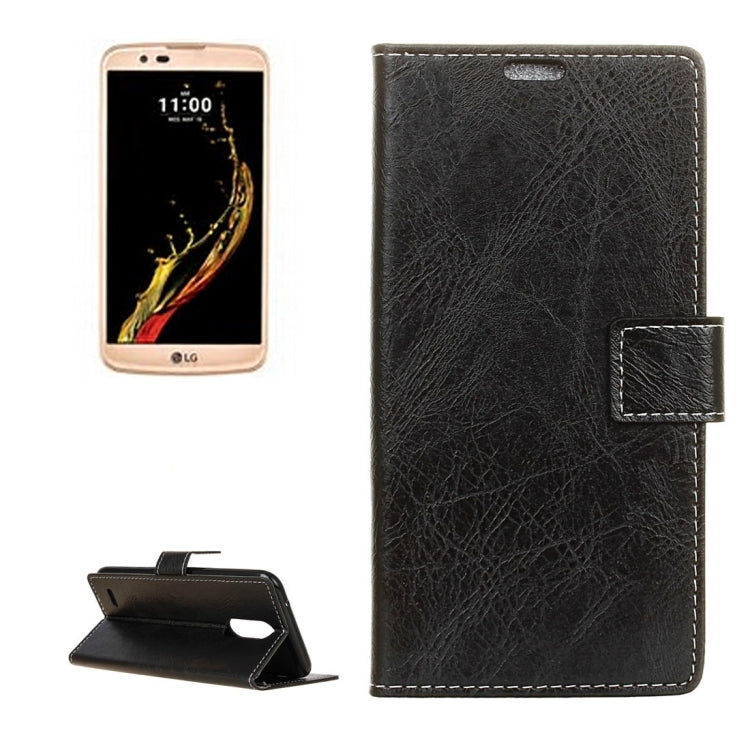For LG K10 (2017) (EU Version) Retro Crazy Horse Texture Horizontal Flip Leather Case with Holder & Card Slots & Wallet & Photo Frame