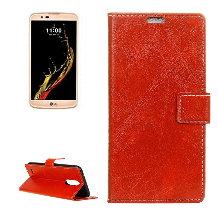 For LG K10 (2017) (EU Version) Retro Crazy Horse Texture Horizontal Flip Leather Case with Holder & Card Slots & Wallet & Photo Frame