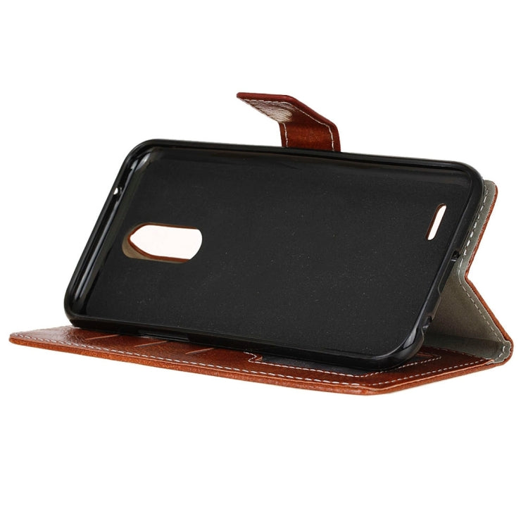 For LG K10 (2017) (EU Version) Retro Crazy Horse Texture Horizontal Flip Leather Case with Holder & Card Slots & Wallet & Photo Frame