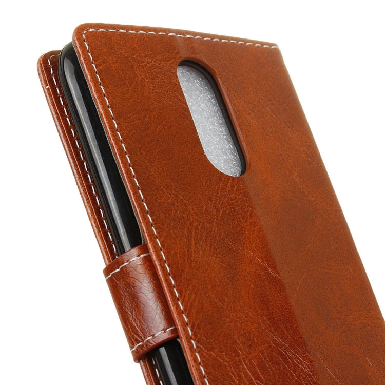 For LG K10 (2017) (EU Version) Retro Crazy Horse Texture Horizontal Flip Leather Case with Holder & Card Slots & Wallet & Photo Frame