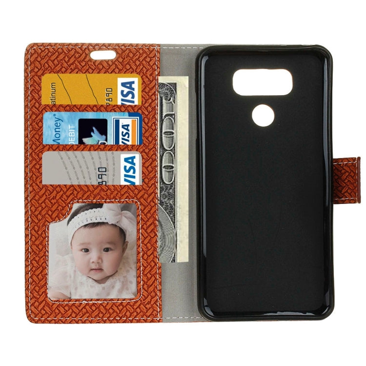 For LG G6 Knit Texture Horizontal Flip Leather Case with Holder & Card Slots & Wallet & Photo Frame
