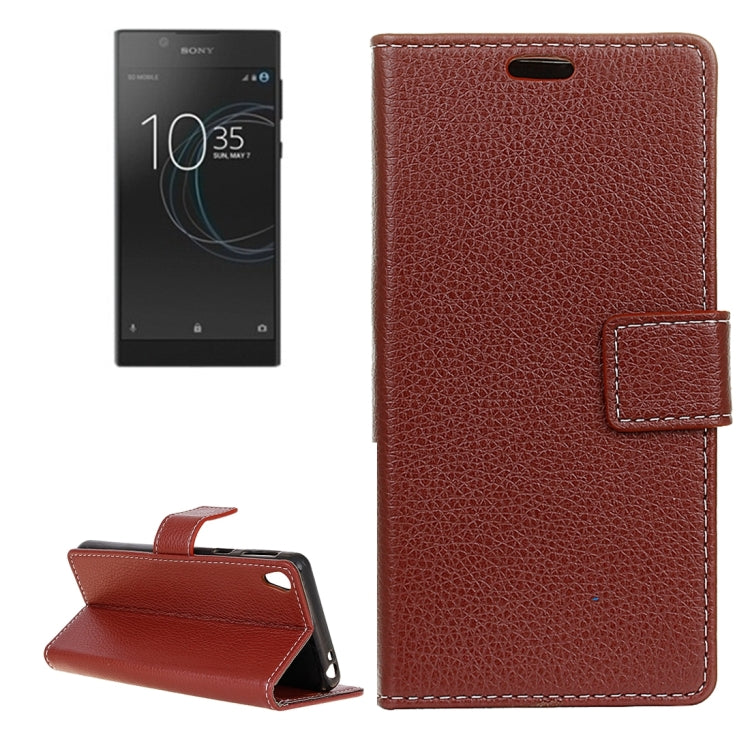 For Sony Xperia L1 Litchi Texture Horizontal Flip Leather Case with Holder & Card Slots & Wallet