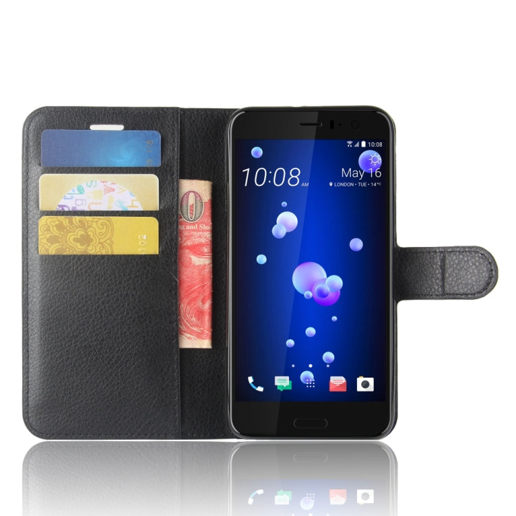 For HTC U11 Life Litchi Texture Horizontal Flip Leather Case with Holder & Card Slots & Wallet