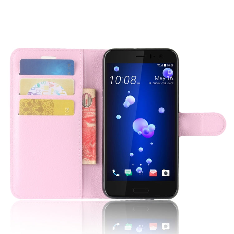 For HTC U11 Life Litchi Texture Horizontal Flip Leather Case with Holder & Card Slots & Wallet