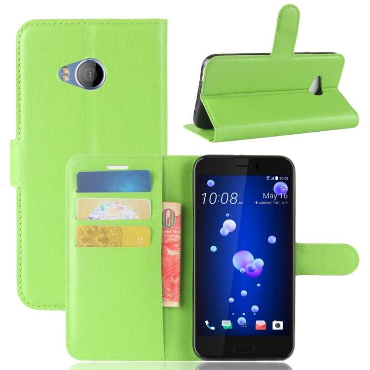 For HTC U11 Life Litchi Texture Horizontal Flip Leather Case with Holder & Card Slots & Wallet