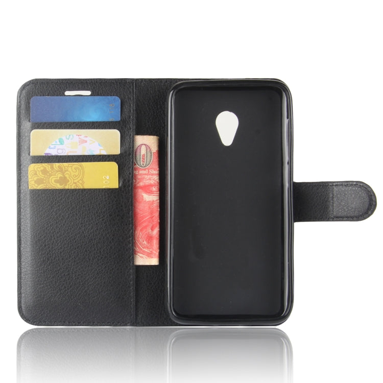 For Alcatel U5 HD Litchi Texture Horizontal Flip Leather Case with Holder & Card Slots & Wallet
