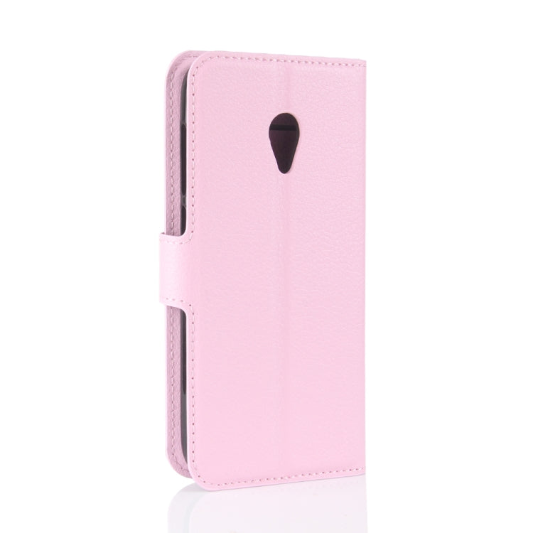 For Alcatel U5 HD Litchi Texture Horizontal Flip Leather Case with Holder & Card Slots & Wallet