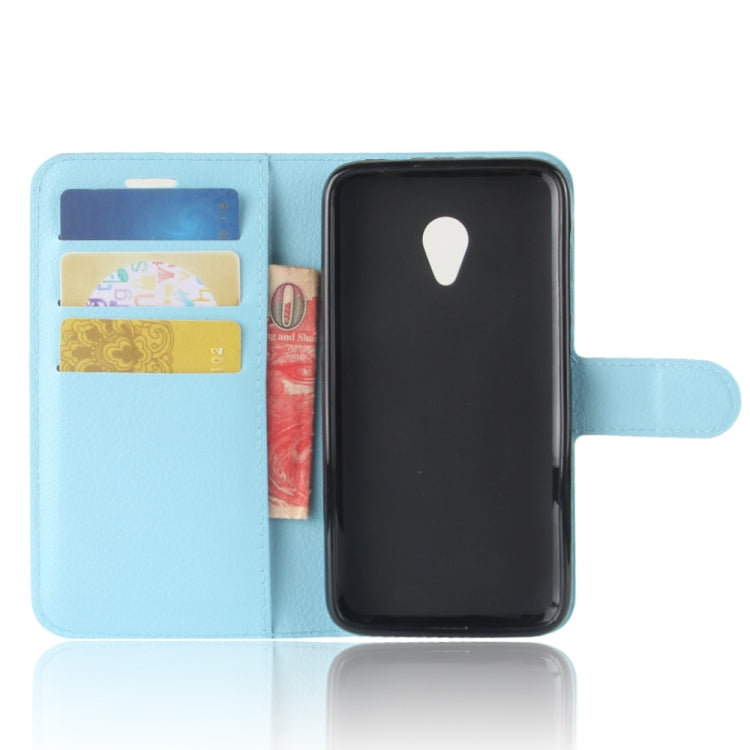 For Alcatel U5 HD Litchi Texture Horizontal Flip Leather Case with Holder & Card Slots & Wallet