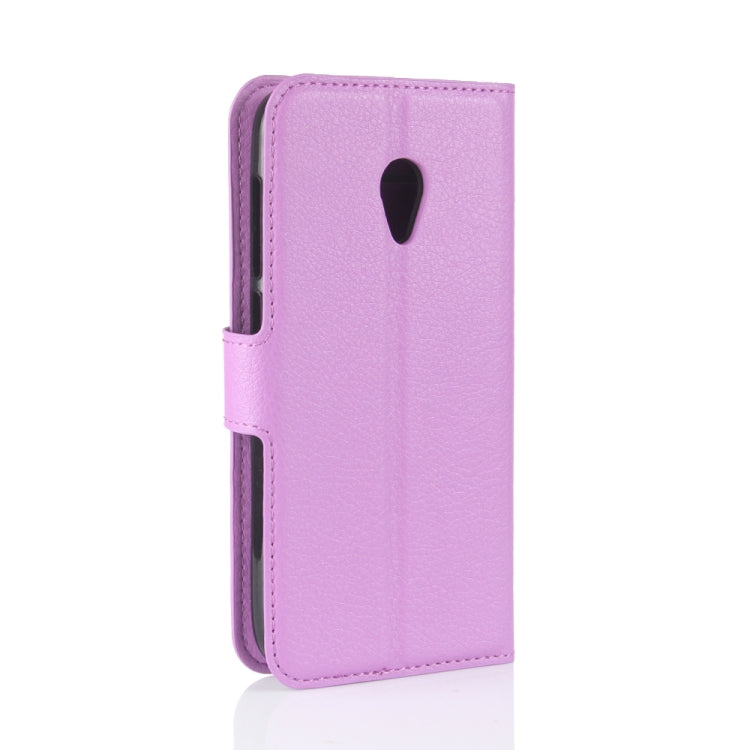 For Alcatel U5 HD Litchi Texture Horizontal Flip Leather Case with Holder & Card Slots & Wallet