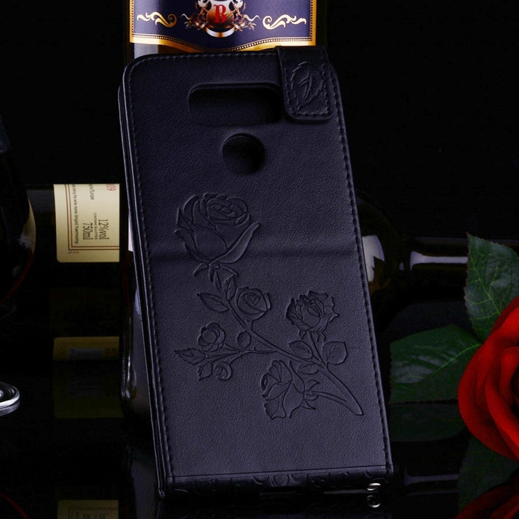 For LG G6 Roses Pressed Flowers Pattern Vertical Flip Leather Case with Card Slot & Lanyard