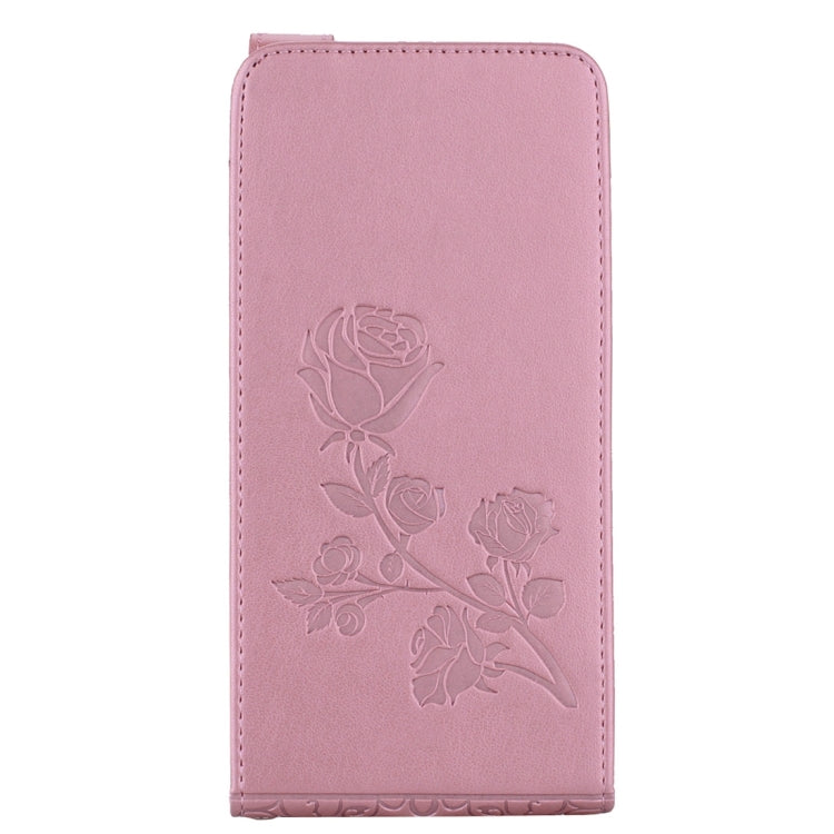 For Huawei  P8 Lite (2017) Roses Pressed Flowers Pattern Vertical Flip Leather Case with Card Slot & Lanyard