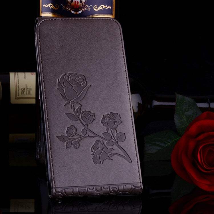 For Huawei  P8 Lite (2017) Roses Pressed Flowers Pattern Vertical Flip Leather Case with Card Slot & Lanyard