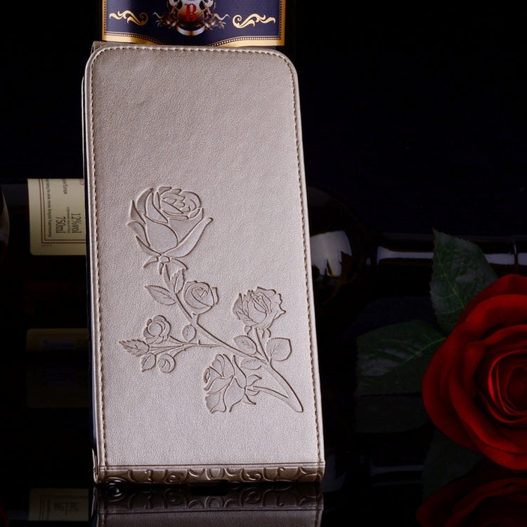 For Huawei  P8 Lite (2017) Roses Pressed Flowers Pattern Vertical Flip Leather Case with Card Slot & Lanyard