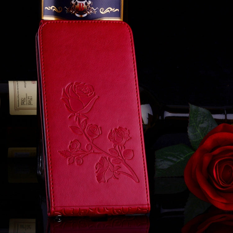 For Huawei  P8 Lite (2017) Roses Pressed Flowers Pattern Vertical Flip Leather Case with Card Slot & Lanyard