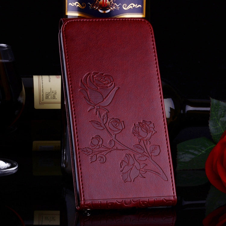 For Huawei  P8 Lite (2017) Roses Pressed Flowers Pattern Vertical Flip Leather Case with Card Slot & Lanyard